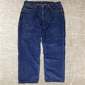 Levis Retro USA Dark Wash Straight Leg Jeans - Size 38 30L Vintage Classic Style